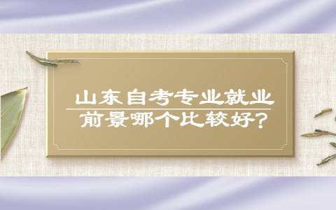 山東自考專業(yè)就業(yè)前景哪個比較好?