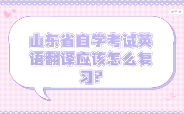 山東省自學(xué)考試英語翻譯應(yīng)該怎么復(fù)習(xí)?