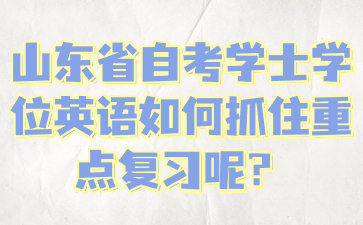 山東省自考學(xué)士學(xué)位英語如何抓住重點(diǎn)復(fù)習(xí)呢?